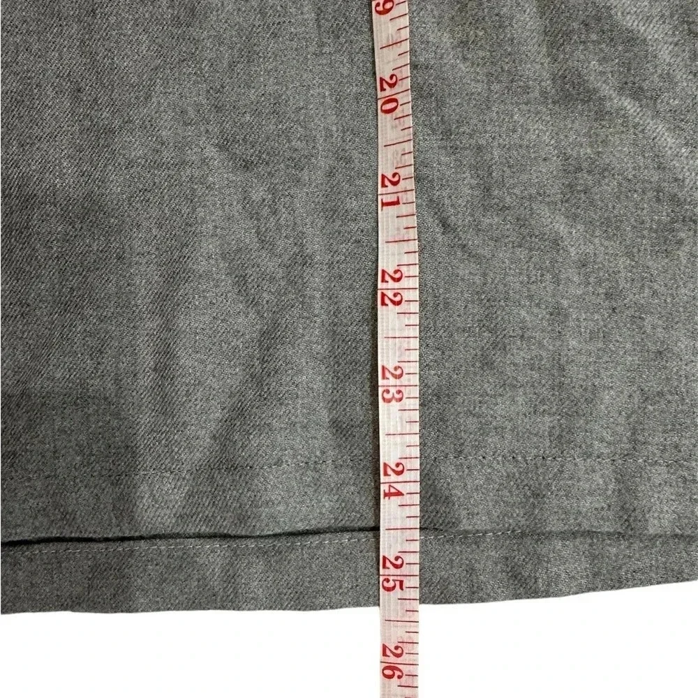 Koch Blouse Women’s Long Sleeve Ribbon Back Ruffle Trim Grey Size Medium EUC - Picture 6 of 7